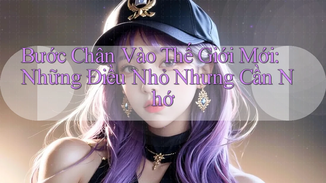 Bước Chân Vào Thế Giới Mới: Những Điều Nhỏ Nhưng Cần Nhớ Bước Chân Vào Thế Giới Mới: Những Điều Nhỏ Nhưng Cần Nhớ
