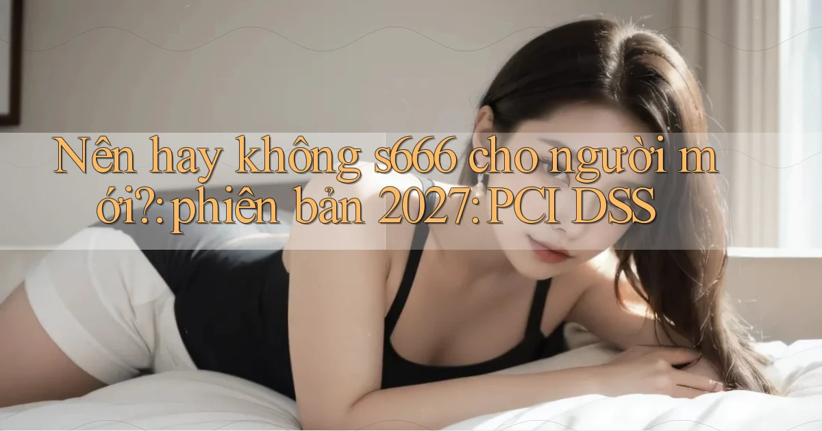 Nên hay không s666 cho người mới phiên bản 2027 PCI DSS