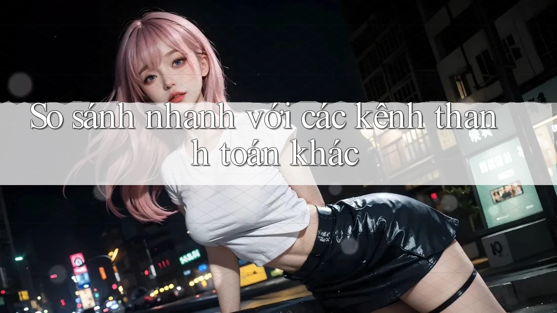 So sánh nhanh với các kênh thanh toán khác So sánh nhanh với các kênh thanh toán khác